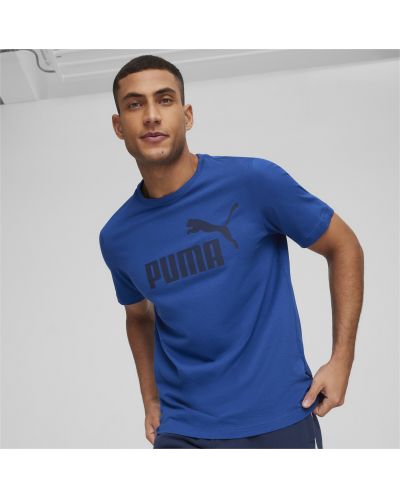 Tricou pentru bărbați Puma - Essentials Logo Tee , albastru - 4