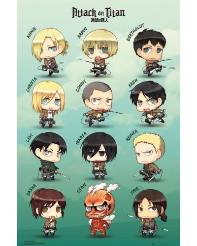 Poster maxi GB eye Animation: Attack on Titan - Chibi Characters	 - 1