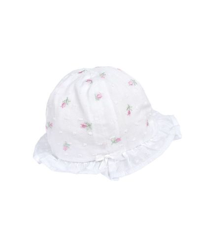 Pălărie de vară cu periferie Maximo - trandafiri - 1