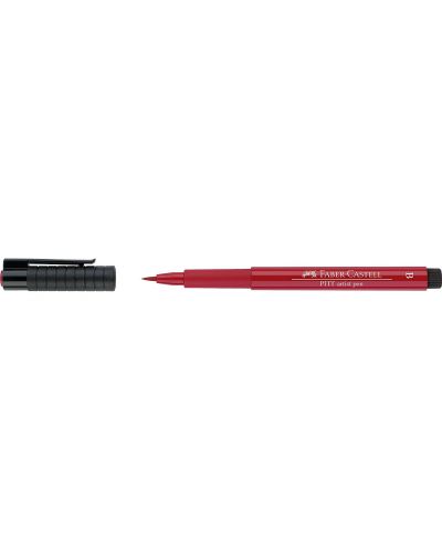 Marker cu pensula Faber-Castell Pitt Artist - Rosu stacojiu inchis (219) - 3