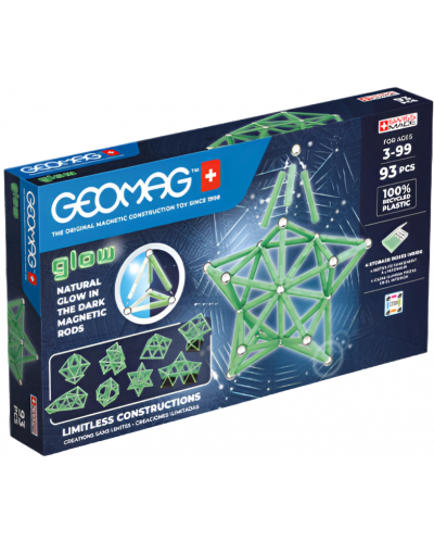 Constructor magnetic Geomag - Glow, 93 de piese - 1