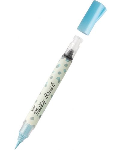Pentel Milky Colour Bursh Brush Marker - Albastru - 1