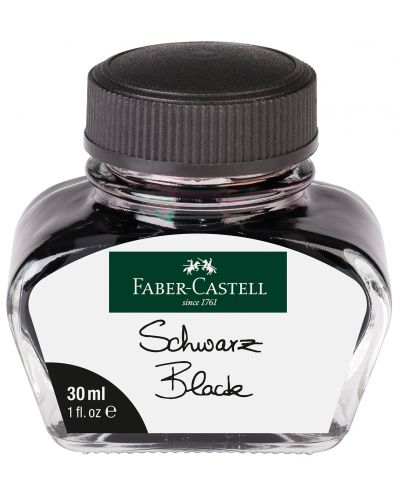 Cerneala pentru stilou Faber-Castell - Neagra, 30 ml - 1