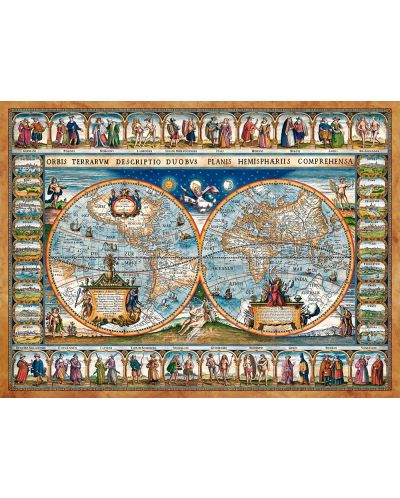 Puzzle Castorland de 2000 piese - Harta lumii din anul 1639 - 2