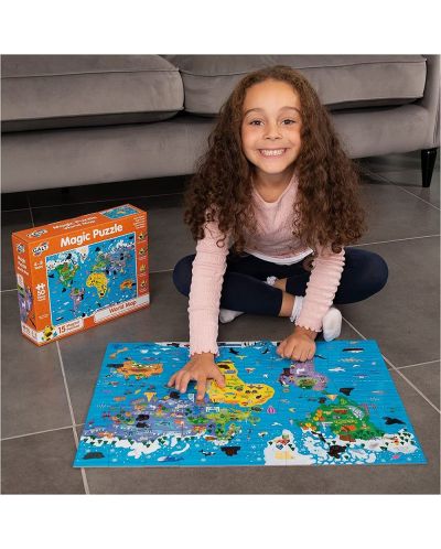 Magic Puzzle Galt - Harta lumii, 50 de piese - 4