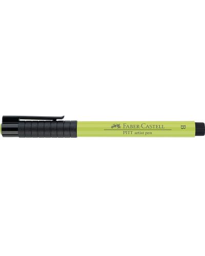 Marker cu pensula Faber-Castell Pitt Artist - Verde deschis (171) - 2