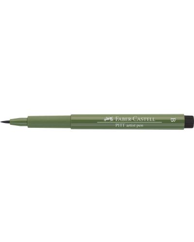 Marker cu pensula Faber-Castell Pitt Artist - Verde crom (174) - 4