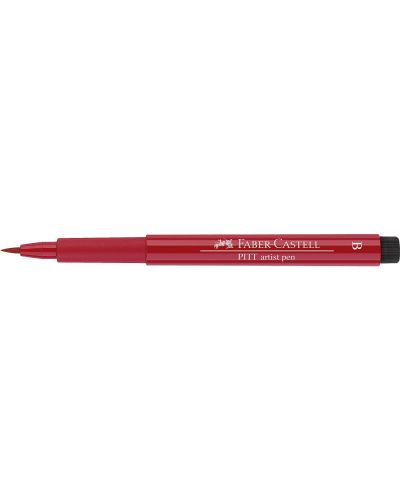 Marker cu pensula Faber-Castell Pitt Artist - Rosu stacojiu inchis (219) - 4