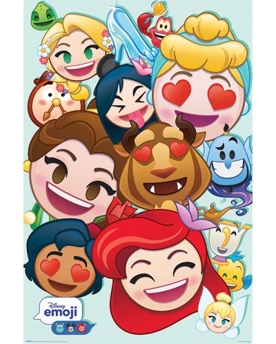 Poster maxi Pyramid - Disney Emoji (Princess) - 1
