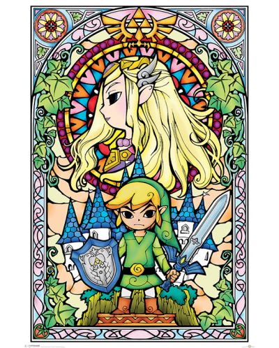 Poster maxi Pyramid - The Legend Of Zelda (Stained Glass) - 1