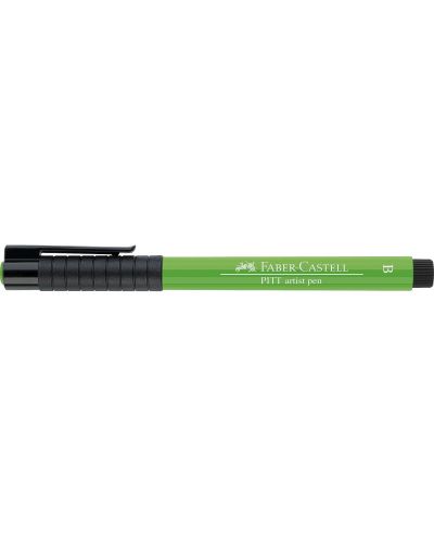Marker cu pensula Faber-Castell Pitt Artist - Verde ca frunza (112) - 2