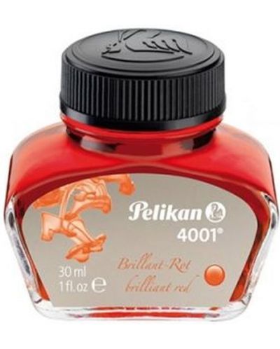 Calimara cu cerneala Pelikan - rosie, 30 ml	 - 1
