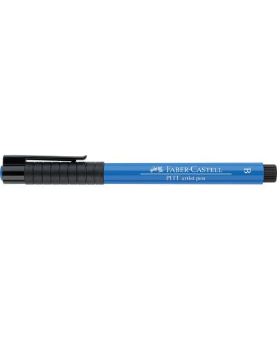 Marker cu pensula Faber-Castell Pitt Artist - Albastru ftalic (110) - 2