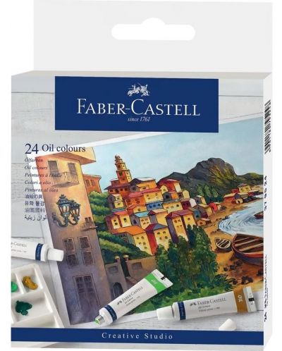 Vopsele de uleiи Faber-Castell - 24 de culori, 9 ml - 1
