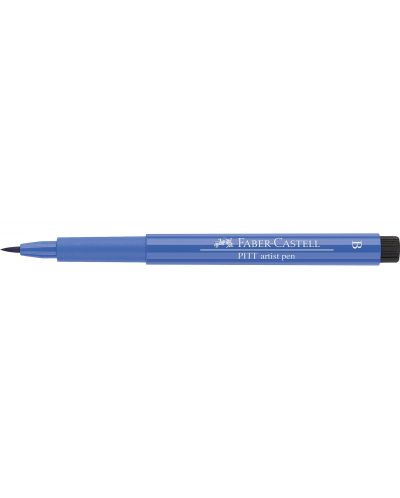 Marker cu pensula Faber-Castell Pitt Artist - Albastru cobalt (143) - 4