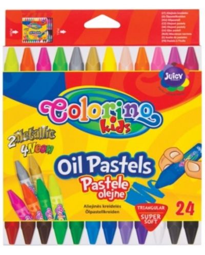 Pasteluri uleioase Colorino Kids - 24 culori - 1