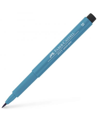 Marker cu pensula Faber-Castell Pitt Artist - Turcoaz cobalt (153) - 1