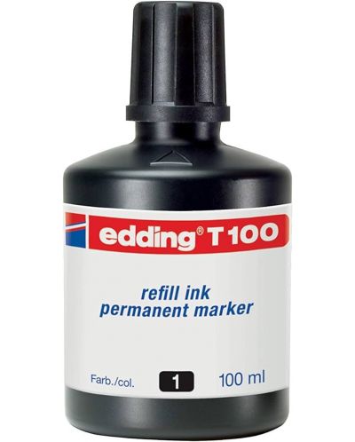Edding T100 PM Ink - negru, 100 ml - 1
