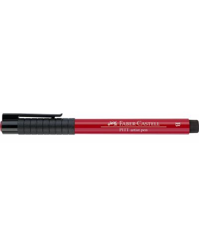 Marker cu pensula Faber-Castell Pitt Artist - Rosu stacojiu inchis (219) - 2