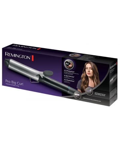 Ondulator de păr Remington - Pro Big Curl, 140-210°C, 38mm, negru - 2