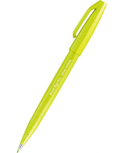 Pentel Sign Pen Pen Brush Marker - SES15C, verde - 1