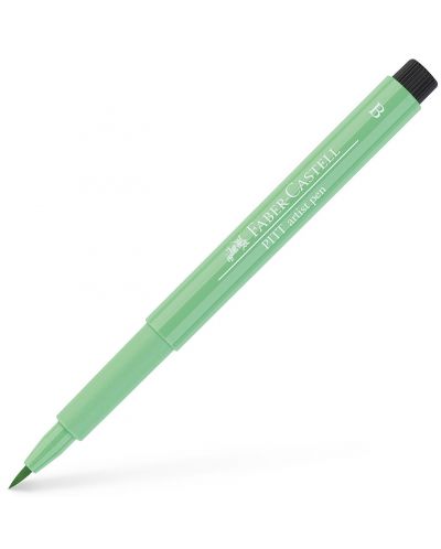 Marker cu pensula Faber-Castell Pitt Artist - Verde ftalic deschis (162) - 1