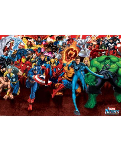Poster maxi Pyramid - Marvel Heroes (Attack) - 1