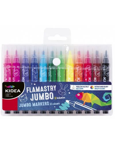 Markere Kidea - Jumbo, 12 de culori - 1