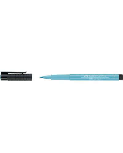 Marker cu pensula Faber-Castell Pitt Artist - Cobalt turcoaz deschis (154) - 3