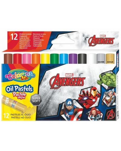 Pasteluri uleioase Colorino - Marvel Avengers, 12 culori - 1