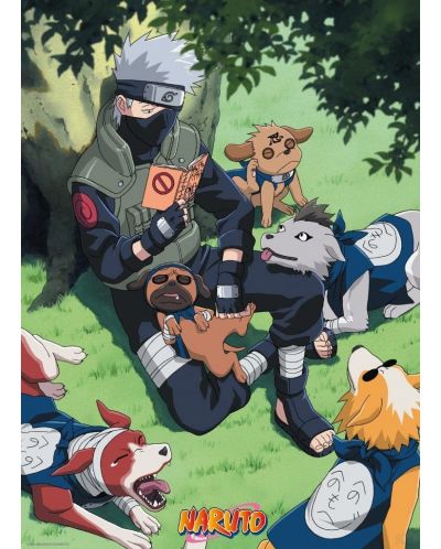 Poster maxi ABYstyle Animation: Naruto Shippuden - Kakashi and Dogs - 1