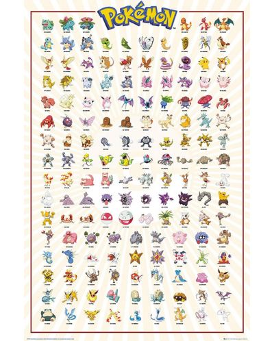 Maxi poster GB eye Games: Pokemon - Kanto 151 French	 - 1