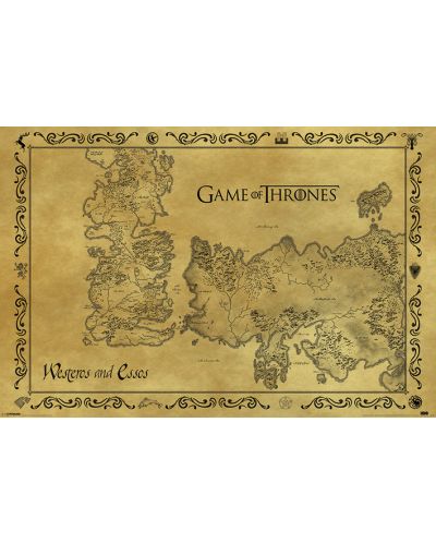 Poster maxi Pyramid - Game Of Thrones (Antique Map) - 1