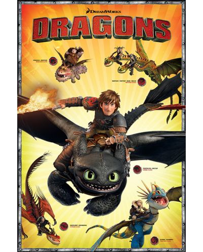 Poster maxi Pyramid - Dragons (Characters) - 1
