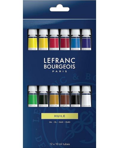 Vopsele ulei Lefranc & Bourgeois - 12 culori x 10 ml - 1