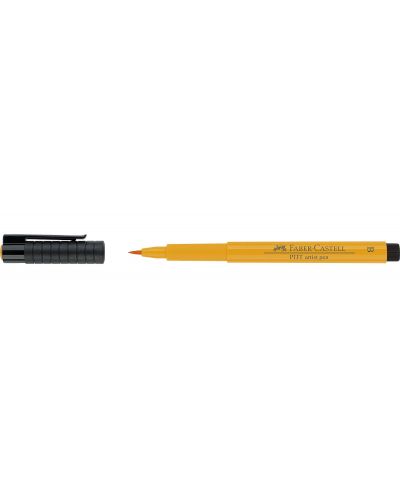 Marker cu pensula Faber-Castell Pitt Artist - Galben crom inchis (109) - 3