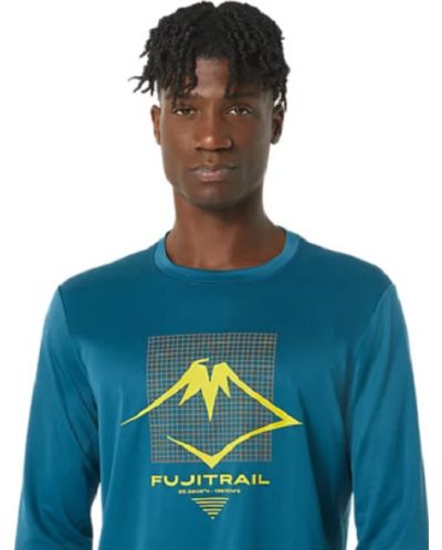 Bluză pentru bărbați Asics - Fujitrail Logo LS Top, albastră - 5
