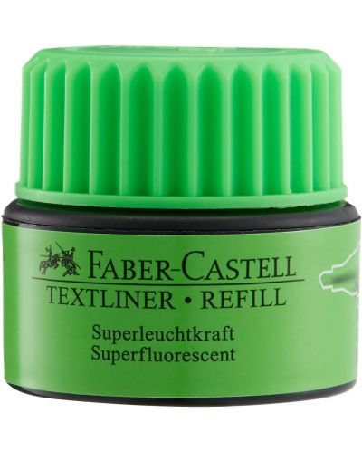Recipient de cerneală pentru marker text Faber-Castell - verde, 25 ml - 2