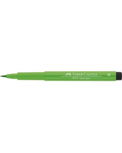 Marker cu pensula Faber-Castell Pitt Artist - Verde ca frunza (112) - 4