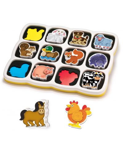 Puzzle magnetic pentru copii Quercetti - Smart, animale de fermă - 2