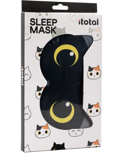 Mască de dormit I-Total Cats - Neagră - 4
