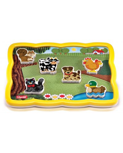 Puzzle magnetic pentru copii Quercetti - Smart, animale de fermă - 5