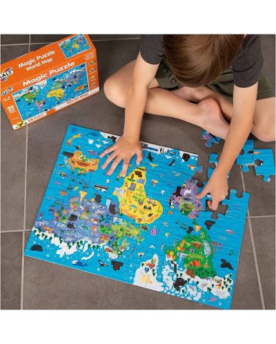 Magic Puzzle Galt - Harta lumii, 50 de piese - 2