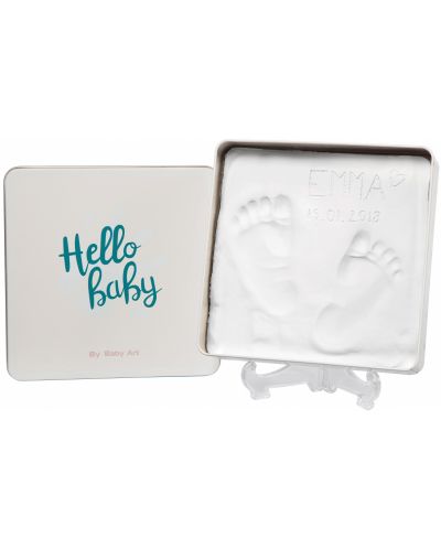 Cutie si kit pentru amprenta bebe Baby Art - Hello Baby - 1