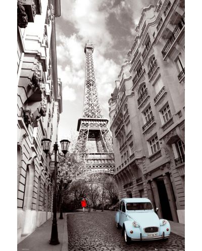 Poster maxi GB Eye Paris - Red Girl Blue Car - 1