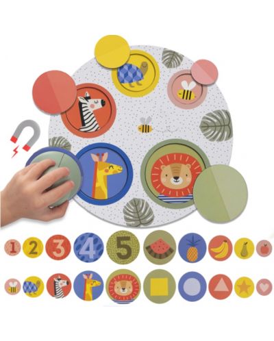 Puzzle magnetic Taf Toys - Peek-A-Boo - 1
