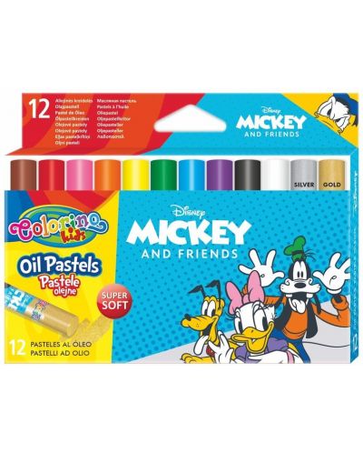 Colorino Disney Mickey and Friends pasteluri uleioase 12 culori - 1