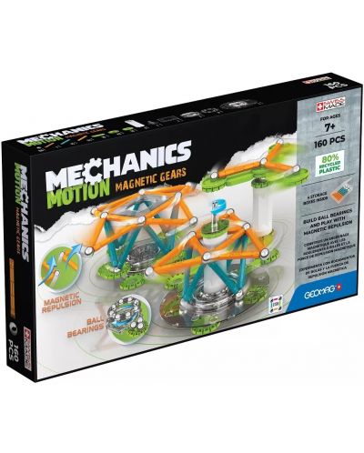 Constructor magnetic Geomag - Mechanics Motion Magnetic Gears, 160 de piese - 1