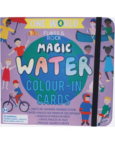 Carti magice Floss&Rock - Coloreaza cu apa, Lume - 1