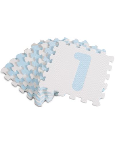 Puzzle pardoseala din spuma moale pentru copii  Sun Ta - Cifre, 9 piese, albastru - 3